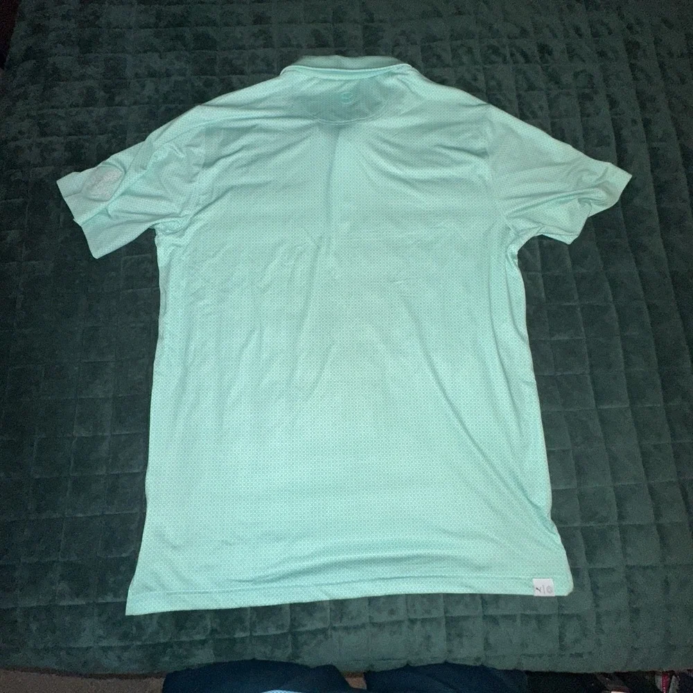 Puma Mens Short Sleeve Polo Shirt Medium (M) Teal Golf Prep